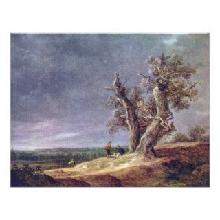 Landscape With Two Oaks. By Jan Van Goyen  (Best Q Invite