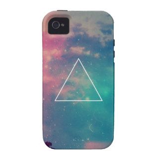 Cool Colorful Hipster Nebula Stars Galaxy Triangle Vibe iPhone 4 Cover