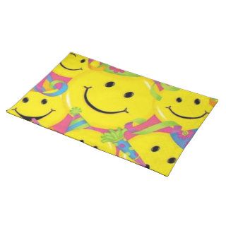 Happy Birthday Smiley Faces Place Mats