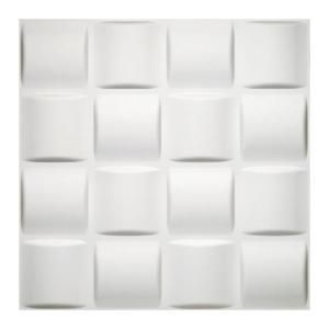 Donny Osmond Home 19.6 in. x 19.6 in. Self Stick Basket Weave Pattern 3D White Decorative Wall Tile (10 Pack) 3DWTBSKT06