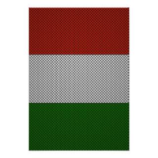 Flag of Italy with Carbon Fiber Effect Custom Announcement