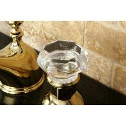 Crystal Handle Polished Brass Widespread Bathroom Faucet Model ES3962WCL Bathroom Faucets