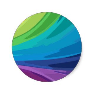 Colorful Abstract Design Rainbow Splash Sticker