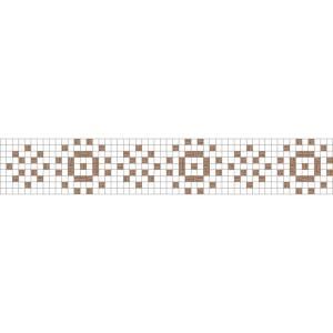 Mosaic Loft Jubilation Copper Border 117.5 in. x 4 in. Glass Wall and Light Residential Floor Mosaic Tile 074 0201