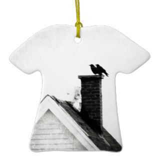 Crows On The Chimney Ornament