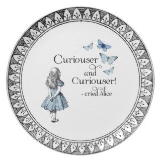 Alice in Wonderland Curiouser Butterflies Plate