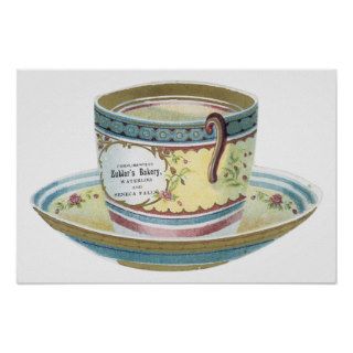 Tea Cup Vintage Trade Card Advertisement Poster
