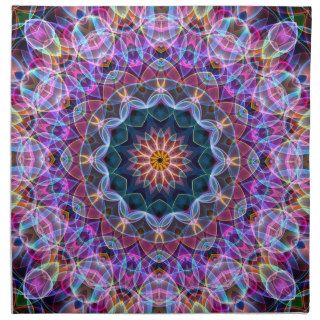 Purple Lotus kaleidoscope Cloth Napkin