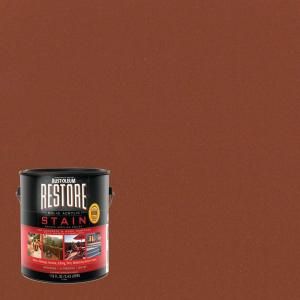 Restore 1 gal. Solid Acrylic Water Based Redwood Exterior Stain 47031