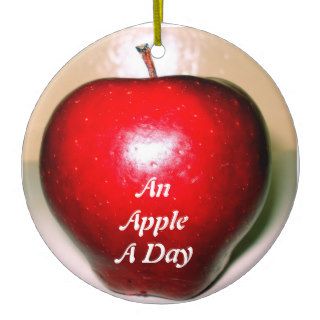 An Apple A Day Christmas Ornament