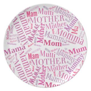 Mother In Many Languages Plate