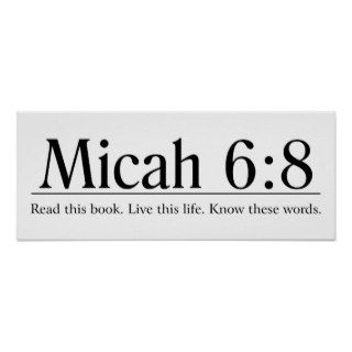 Read the Bible Micah 68 Poster