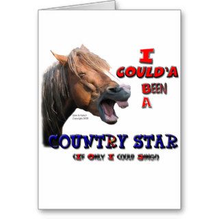 Country Star Funny Horse Cards