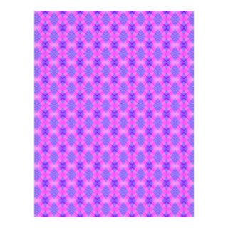 Pink & Purple Illusion Diamonds Scrapbook Paper Custom Letterhead