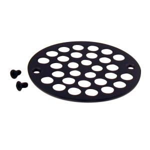 4 in. Brass Shower Strainer Grid with Screws in Oil Rubbed Bronze BFNSD01ORB