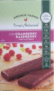 Archer Farms Cranberry Rasberry Real Fruit Bars 6 count  Breakfast Bars  Grocery & Gourmet Food