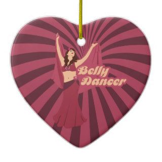 Heart belly dancer ornaments