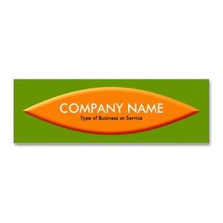 Boat Shape   Orange with Avocado Business Card Template