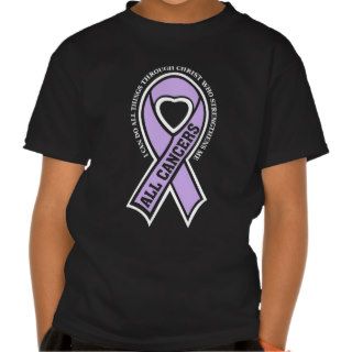 A301 all cancer ribbon i can do all things white.p tee shirts
