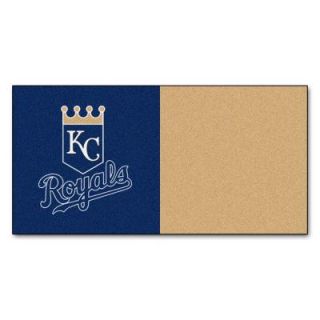 FANMATS Kansas City Royals 18 in. x 18 in. Carpet Tile (20 Tiles / Case) 8586