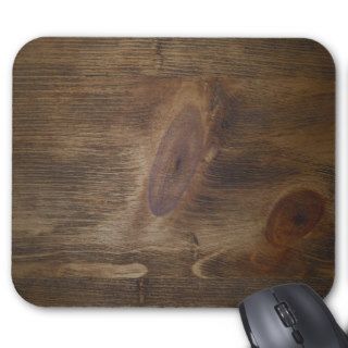 Cute Dark Brown Rustic Wood Look Background Mousepad