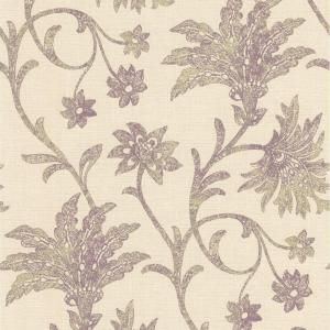 56 sq. ft. Jasmine Purple Floral Trail Wallpaper 301 66940