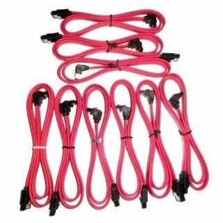 Ayangyang Red Color 27inch Sata Date Cable with Clip NEW Sata Serial ATA Hd Data Hard Drive Signal Cable Packet of 9 Computers & Accessories