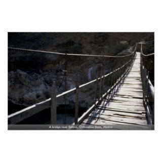 A bridge near Satevo, Chihuahua State, Mexico Print