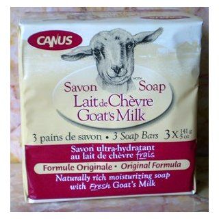 Canus Lait De Chevre Goat's Milk Soap Bars 3 X 5 Oz Pack From Canada  Bath Soaps  Beauty