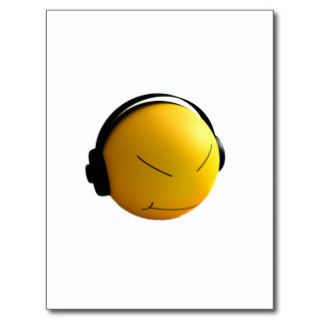 Funny DJ Smiley Face Post Cards