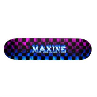 Maxine blue fire Skatersollie skateboard.