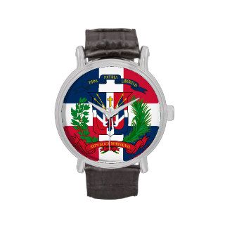 DOMINICAN REPUBLIC FLAG AND EMBLEM WATCHES