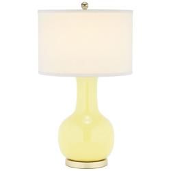 Indoor 1 light Louvre Yellow Table Lamp Safavieh Table Lamps