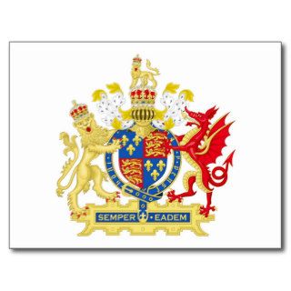 Coat of Arms of England Used By Queen Elizabeth I Postcards