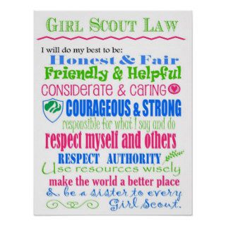 Girl Scout Law poster