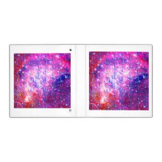 Purple nautical anchors pink glitter galaxy space 3 ring binders