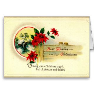 Best Wishes for Christmas, Vintage 1915 Greeting Card