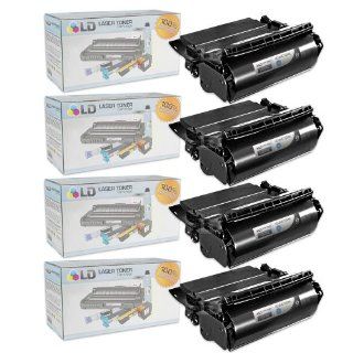LD © Compatible Lexmark 64015HA Set of 4 Black Laser Toner Cartridges for use in the T644tn, T642dtn, T640, T642tn, T640dtn, T644dn, T640tn, T644n, T642dn, T642n, T640dn, T644, T640n, T644dtn, T642 Printers