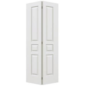 JELD WEN Woodgrain 3 Panel Primed Molded Interior Bifold Closet Door THDJW184200013