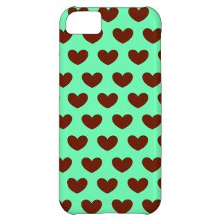 Mint Chocolate Hearts iPhone 5C Case