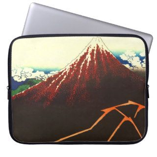 Lightning Below Red Fuji 1826 Laptop Sleeves