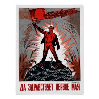 Vintage Russian May 1 socialist Lenin related Print
