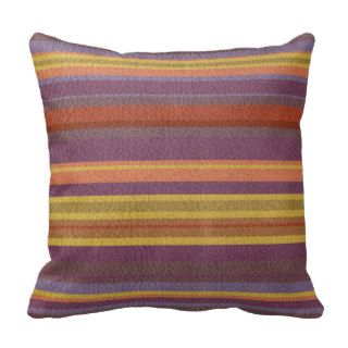 Earthy Strips Leather Texture Pillows