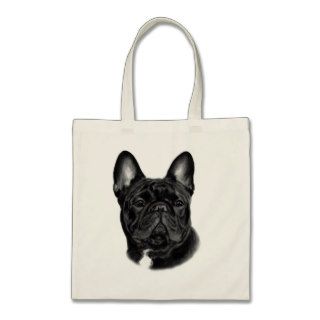 Bulldog Painting Canvas Bags