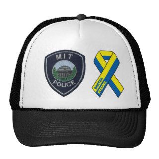 M.I.T. POLICE PATCH BOSTON STRONG RIBBON TRUCKER HATS