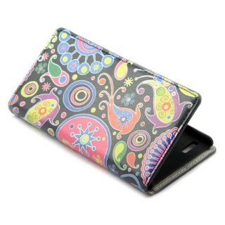 Wallet Flower 282 Leather Stand Case Cover for Huawei Ascend P6 + 1 Gift Cell Phones & Accessories