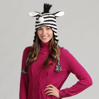 David and Young Women's Zebra Face Animal Beanie David and Young Women's Hats