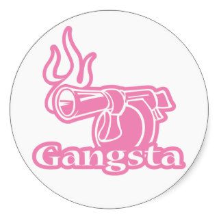 Gangsta Gangster Rap Hip Hop Round Stickers