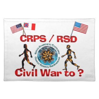 Union Confederate Flags CRPS RSD Civil War to ? Placemats