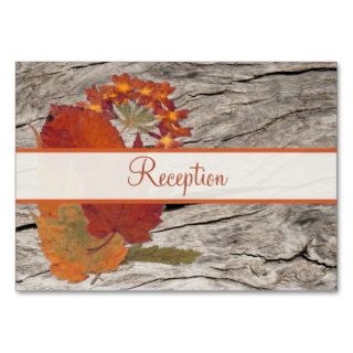 Dried Autumn Leaves and Flowers Enclosure Card Business Card Template